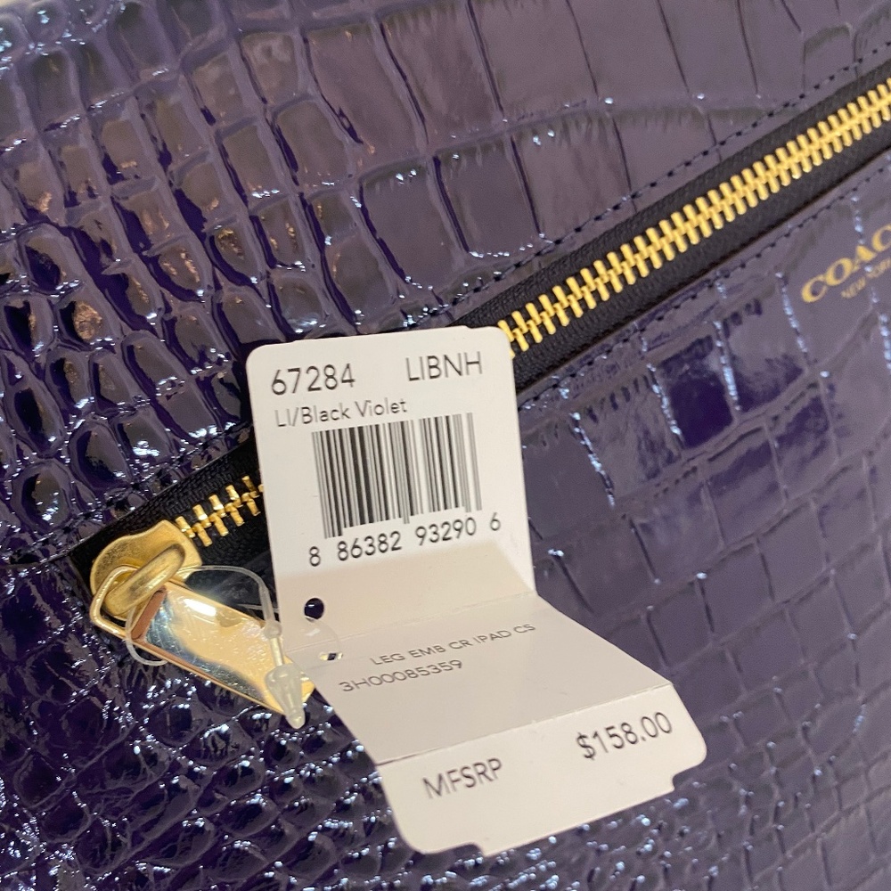 NWT Coach large envelope style case